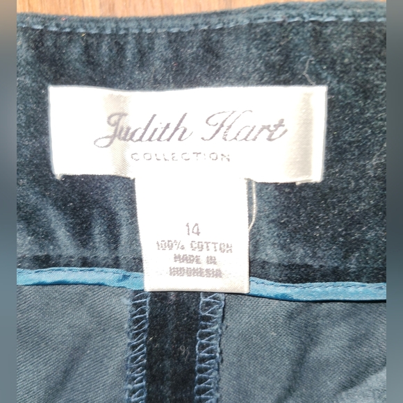 THIS IS A GEM! Womens Sz 14 Judith Hart Forest Green Velvet Style Suit - Picture 13 of 14